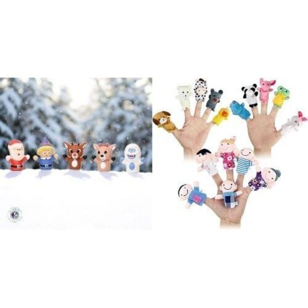Rudolph Reindeer‎ Finger Puppets - 5PCK + Sensei Play N Learn 16PAK